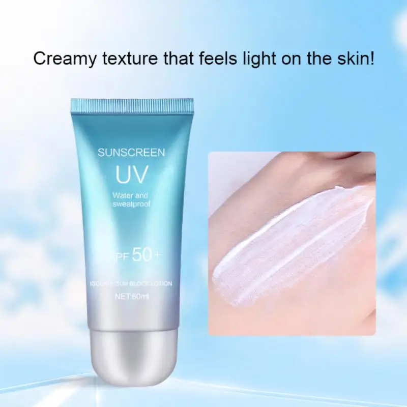 60ml Whitening Sunscreen Cream Protector Facial Sun Block SPF50+ Gel Isolation Lotion Cream Facial Bleaching Moisturizer Creams