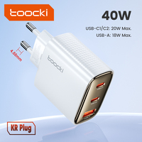 Toocki 40W GaN USB C Charger Quick Charge QC 4.0 USB C Type C Fast USB Charger For iPhone 15 14 13 12 Pro  MacBook Samsung S23