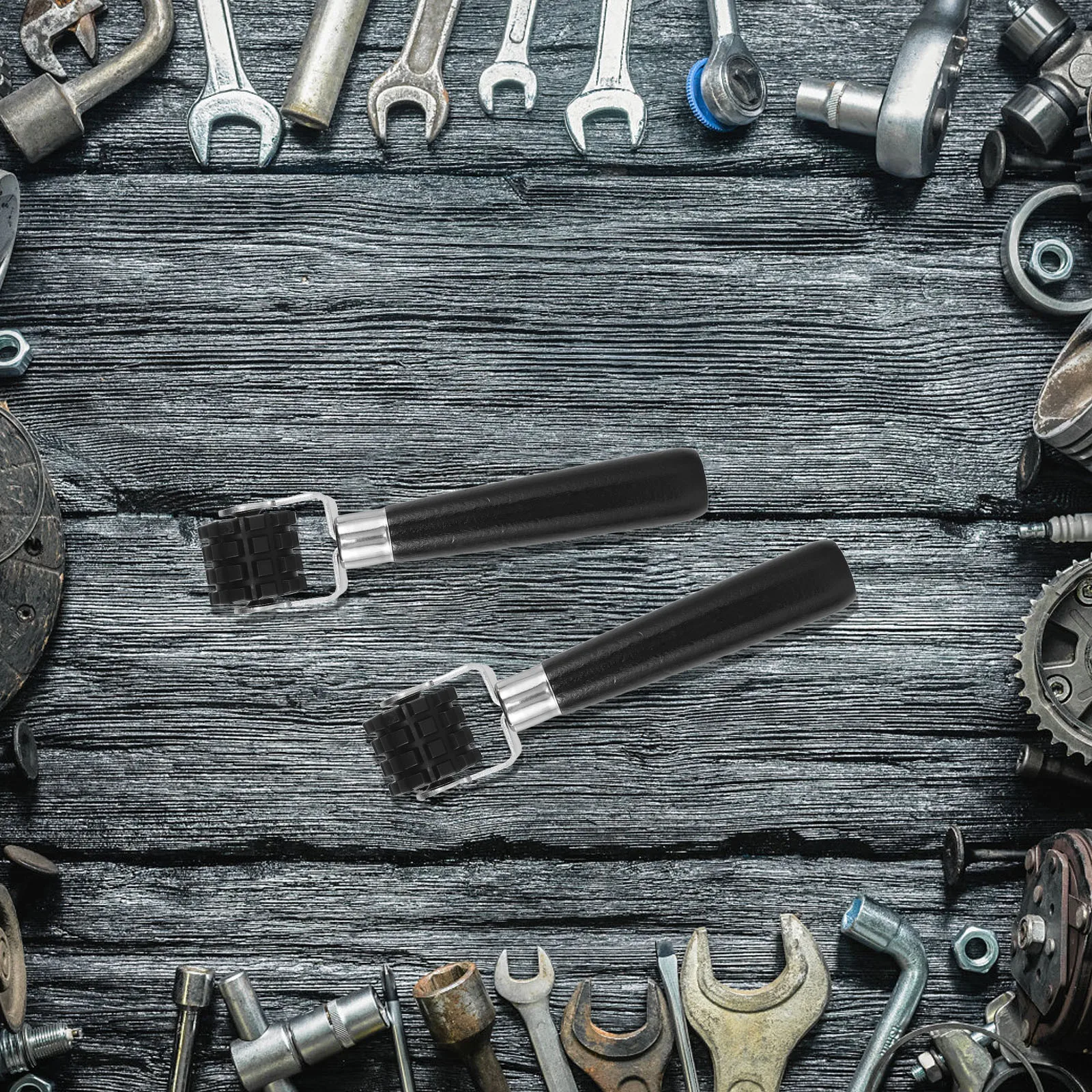 

2 Pcs Car Audio Sound Insulation Wheel Deadener Roller Mat Accessories Noise Deadening Alloy Auto Material