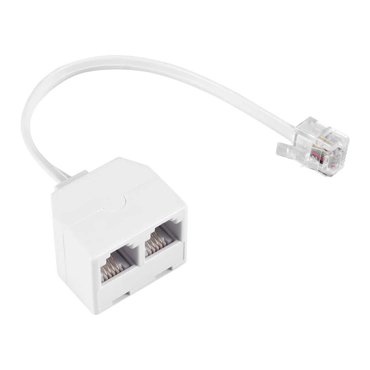 Cable convertidor divisor de teléfono bidireccional 6P2C RJ11 macho a hembra JAS