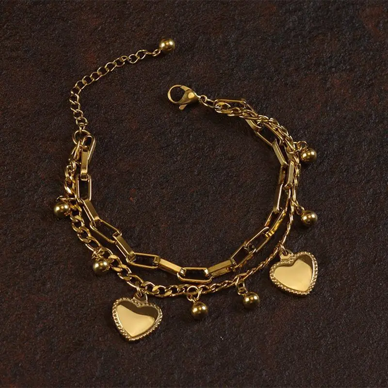 Women's Fashion Trend Multi layered Steel Ball Bean Love Bracelet Travel, Date, Banquet, Party, Festival Dressing Gifts image 2