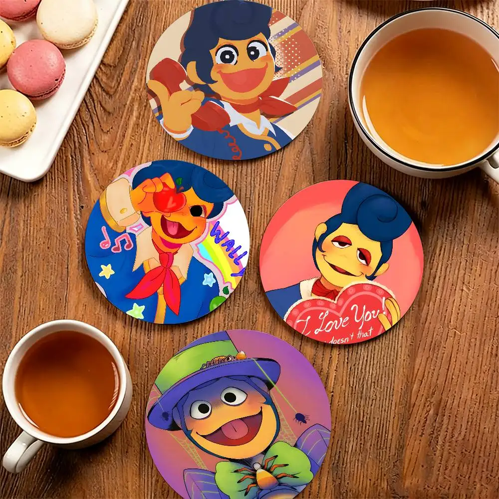 W-Wally Darling W-Welcome Home Heat-Resistant Pine Coasters Lightweight Sturdy for All Drinkware Easy to Clean