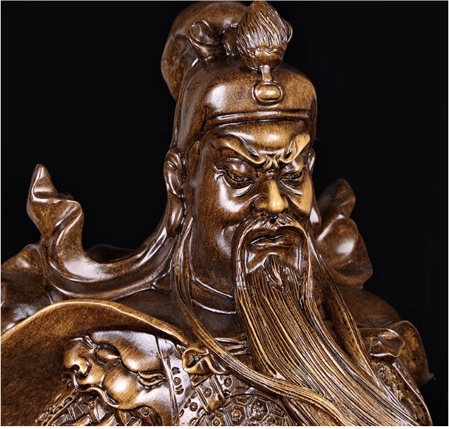 Chinese Style Guanyunchang Resin Statue Home Living Room Desk Ornaments Housewarming Shop Decoration Crafts Birthday Present