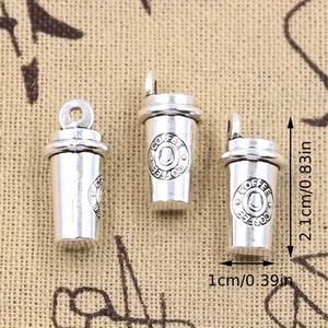 سحر فنجان القهوة لصنع المجوهرات العتيقة الفضة مطلية 3D المعلقات قلادة سوار سلسلة المفاتيح DIY المصنوعة يدويا الملحقات 5 قطع أفضل 12 مبيعات أكواب ستاربكس - رقم 6