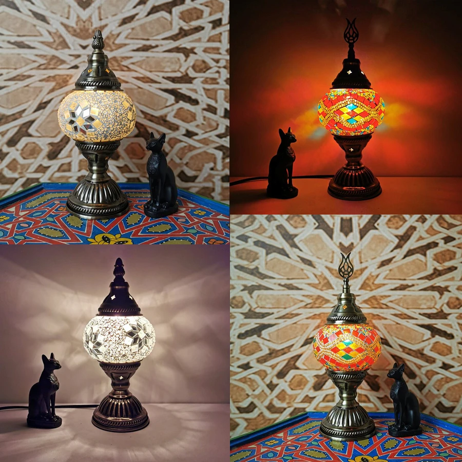 

Turkiye style mosaic patch night light horizontal warm atmosphere decorative desk lamp mosaic DIY handmade materials