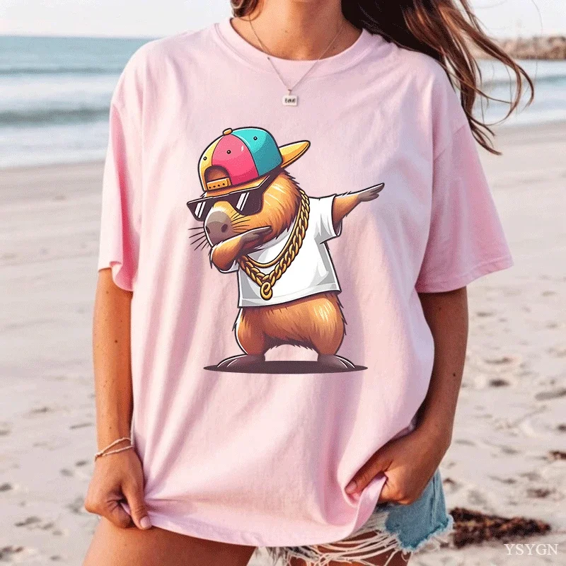 Sad Is Temporary Swag Is Forever Graphic T Shirts for Woman Man Casual Short Sleeve Humor and Trendy Animal Printed T-shirt Tops