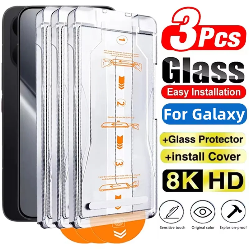 For Samsung A56 Screen Protector Dust Free Tempered Glass for Galaxy A55 5g A16 A36 A26 A54 A73 A35 A53 Easy Install Glass Film