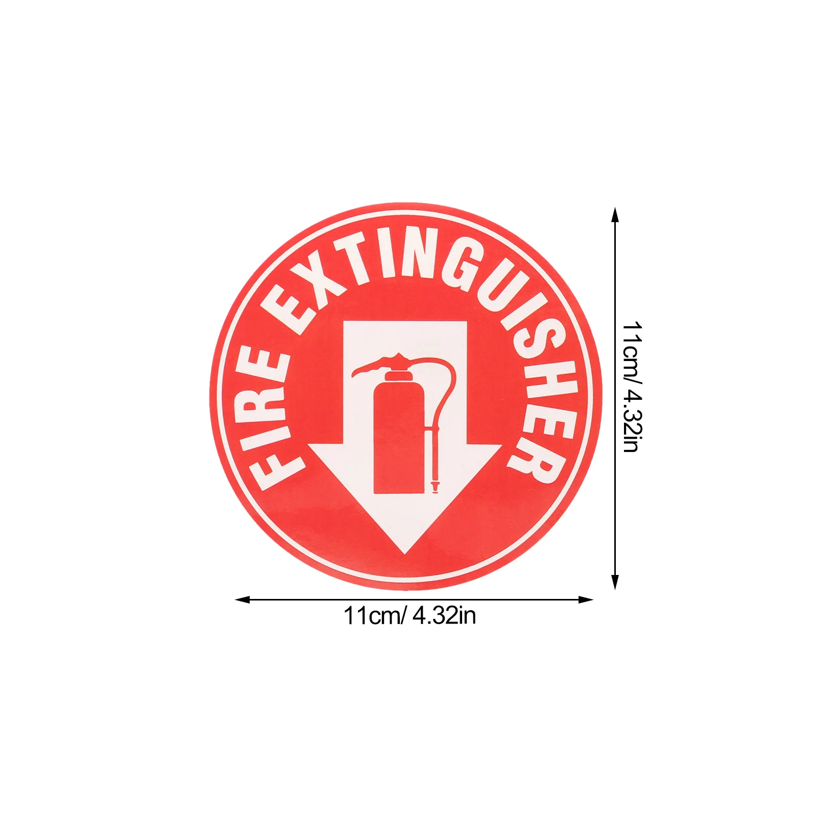 3 Pcs Fire Extinguisher Sticker Adhesive Decal Round Stickers Sign for Safety Waterproof Anti-scratch