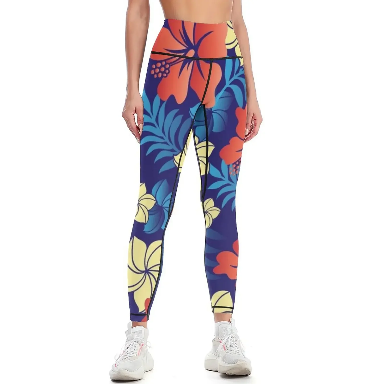 Drive You Mad Hibiscus Pattern Leggings exercise clothing for gym clothing Fitness clothing Womens Leggings