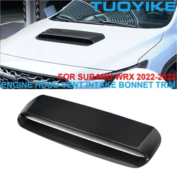 Car Styling Real Dry Carbon Fiber Engine Hood Air Vent  Fender Intake Scoop Trim Cover Sticker Decoration For Subaru WRX 2022+