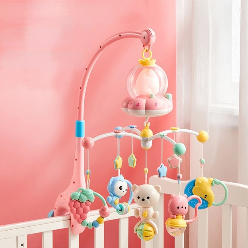 2023 Baby Toys Cute Activity Musical Spiral Crib Stroller Car Seat Travel Hanging Animals Toys Baby Boys Girls Rattles Bed Bell