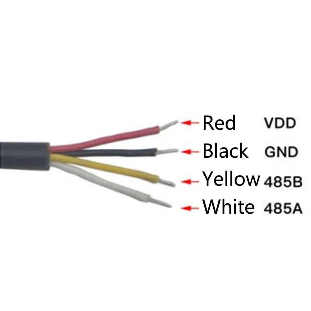 SHT30 Temperature Humidity Sensor Probe Cable Waterproof RS485 Output Standard MODBUS RTU Protocol 1M Length -40 to +125