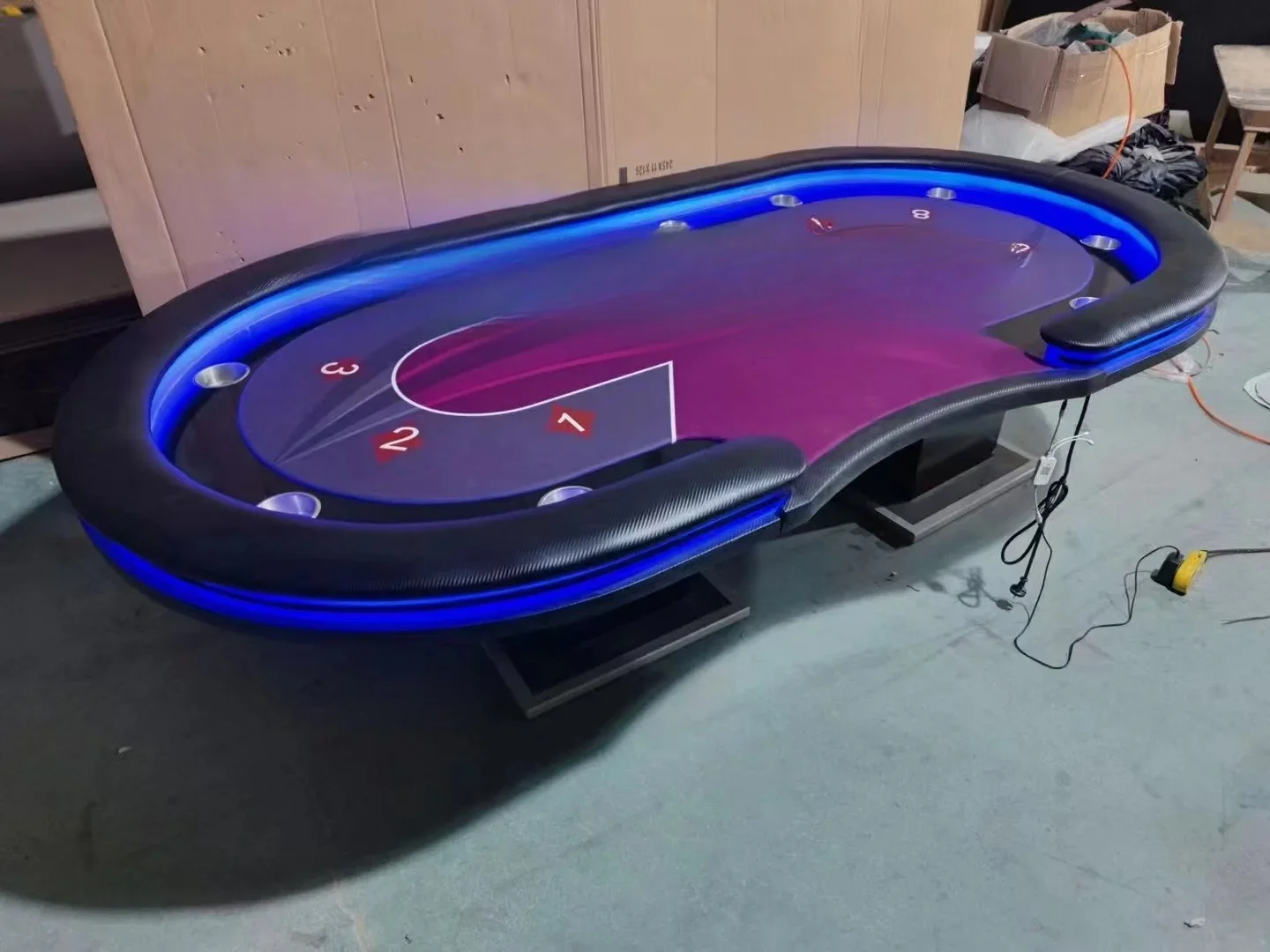 Simple Desktop Folding Iron Foot Texas Hold'em Table Baccarat Table Size Blackjack Roulette