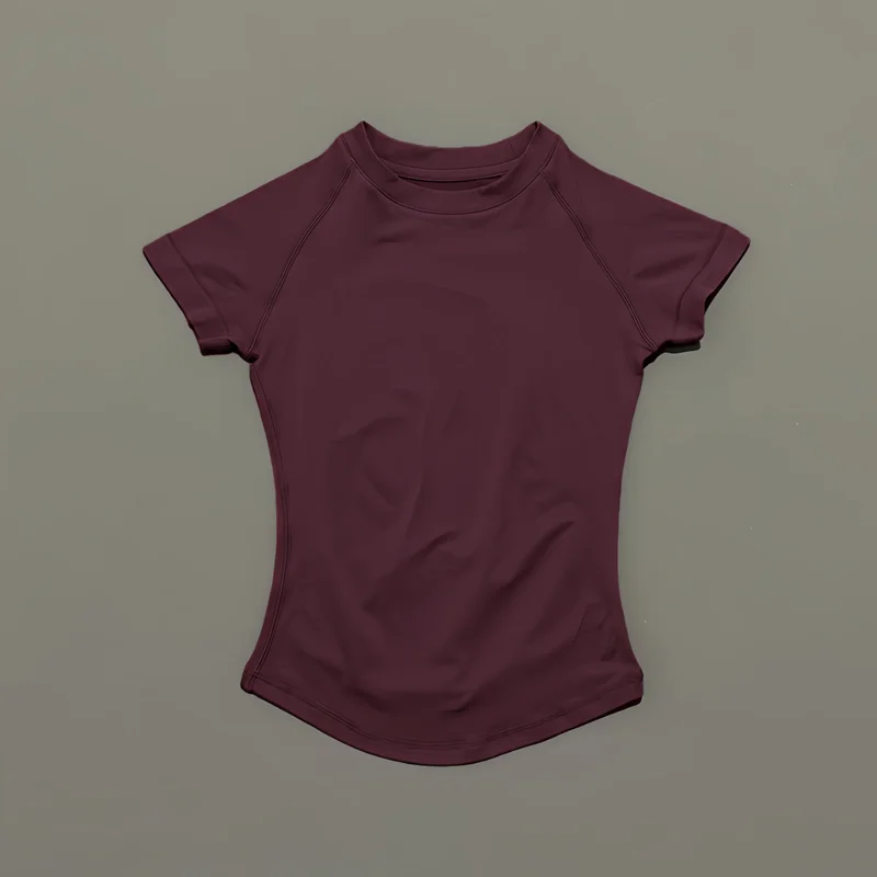 Histello Dames Slim Fit Naadloze Yoga-bodysuit met korte mouwen Sculpting Body Shaper Ademende Running Gym Pilates Fitness-shirts