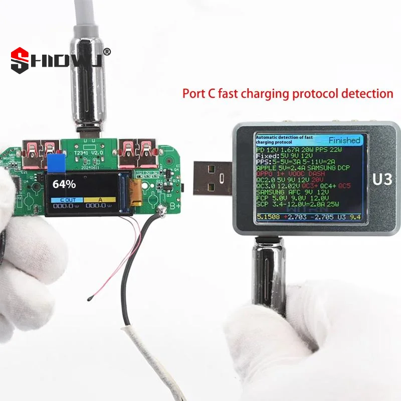 

1 шт. двунаправленное быстрое зарядное устройство понижающий преобразователь мобильный модуль питания DIY материнская плата с дисплеем Type-c USB 22,5 Вт