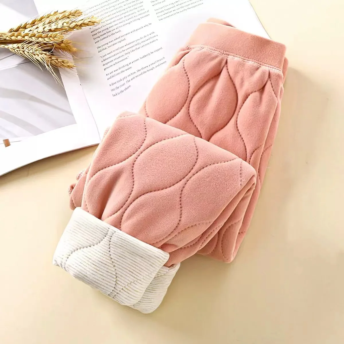 

Children Warm Pants Autumn and Winter New School Uniform ArtifactBoysCotton Padded Thick Cotton Girls Leggings,Students Pants