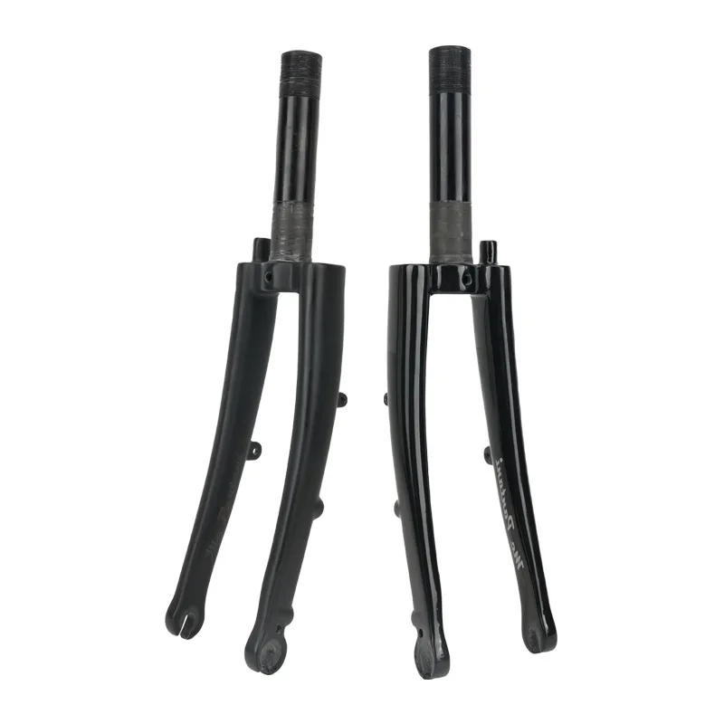

Folding Bicycle Carbon Fiber Brompton Front Fork 74mm Disc/C Brakes Universal 245g Bicycle Front Fork