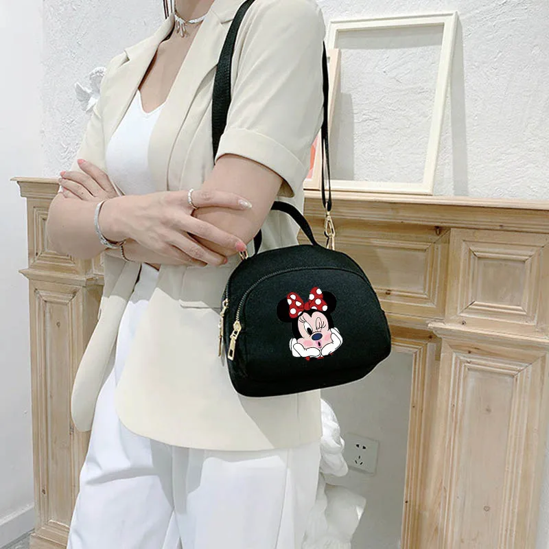 

Cute Diseny Mickey Minnie Mouse Women's Bag Shoulder Bag Female Crossbody Bags for Ladies Underarm Square Bag Women's Handbags