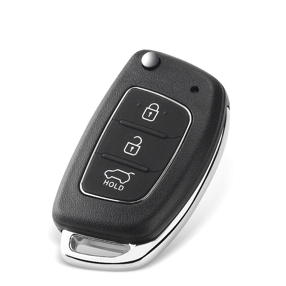 Dandkey For Hyundai Solaris ix35 ix45 Santa Fe New Verna 3/4 Buttons Car Flip Key Shell Remote Key Fob Right Side Blade