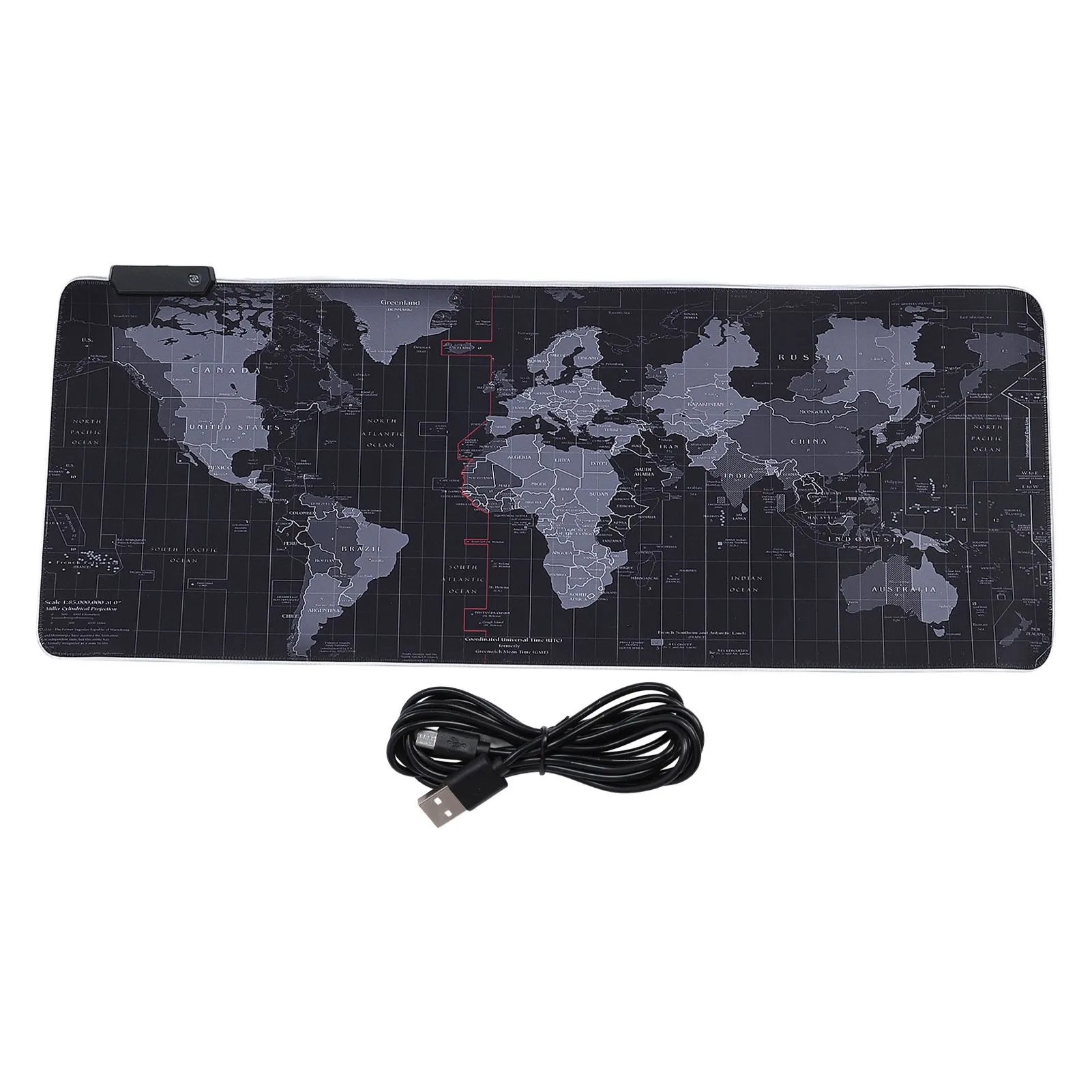 RGB Gaming Mouse Pad Non Slip Large Size LED Light Computer Keyboard Mat for Home