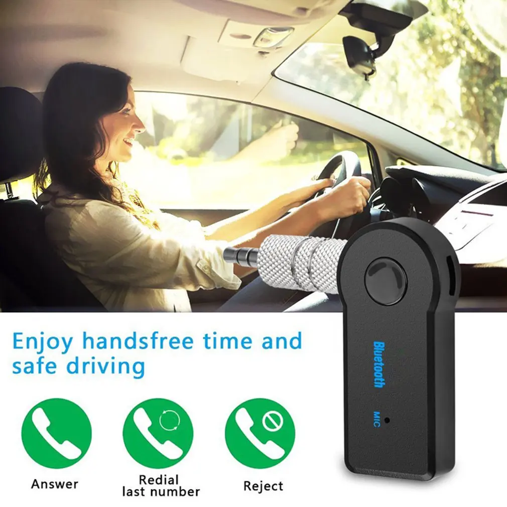 3.5mm Bluetooth Version 4.1 Wireless Car Adapter Aux Car Audio Receiver Adapter Noise Cancelling Technology Audio Receiver