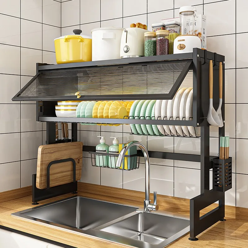 Over The Sink Dish Drying Rack Multi Organizer Cabinet Sink Rack Kitchen Storage Cabinet Kitchen Stainless Steel Drainage Rack