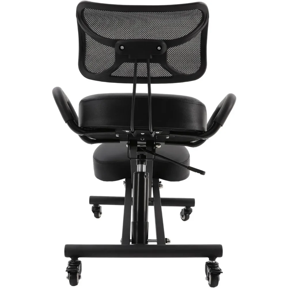 Height Adjustable Kneeling Chair with Back Support and 5 Angle Settings view 5