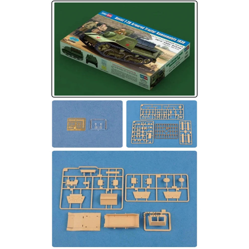 Hobbyboss 83847 1:35 Scale 1938 Soviet T20 T-20 Armored Tractor Vehicle Plastic Model Building Kit  Hobby Craft Assembly