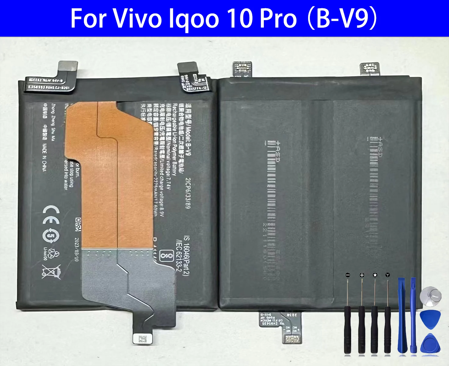 B-V9 Battery For Vivo Iqoo 10 Pro Repair Part Original Capacity Mobile Phone Batteries Bateria