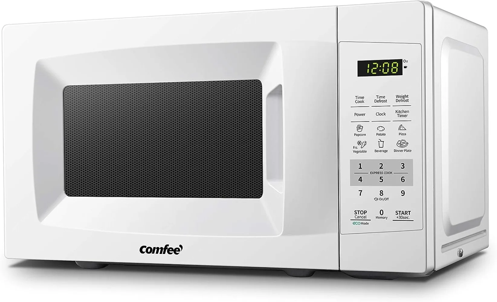 

COMFEE' EM720CPL-PM Countertop Microwave Oven with Sound On/Off, ECO Mode and Easy One-Touch Buttons,0.7 Cu Ft/700W, Pearl White