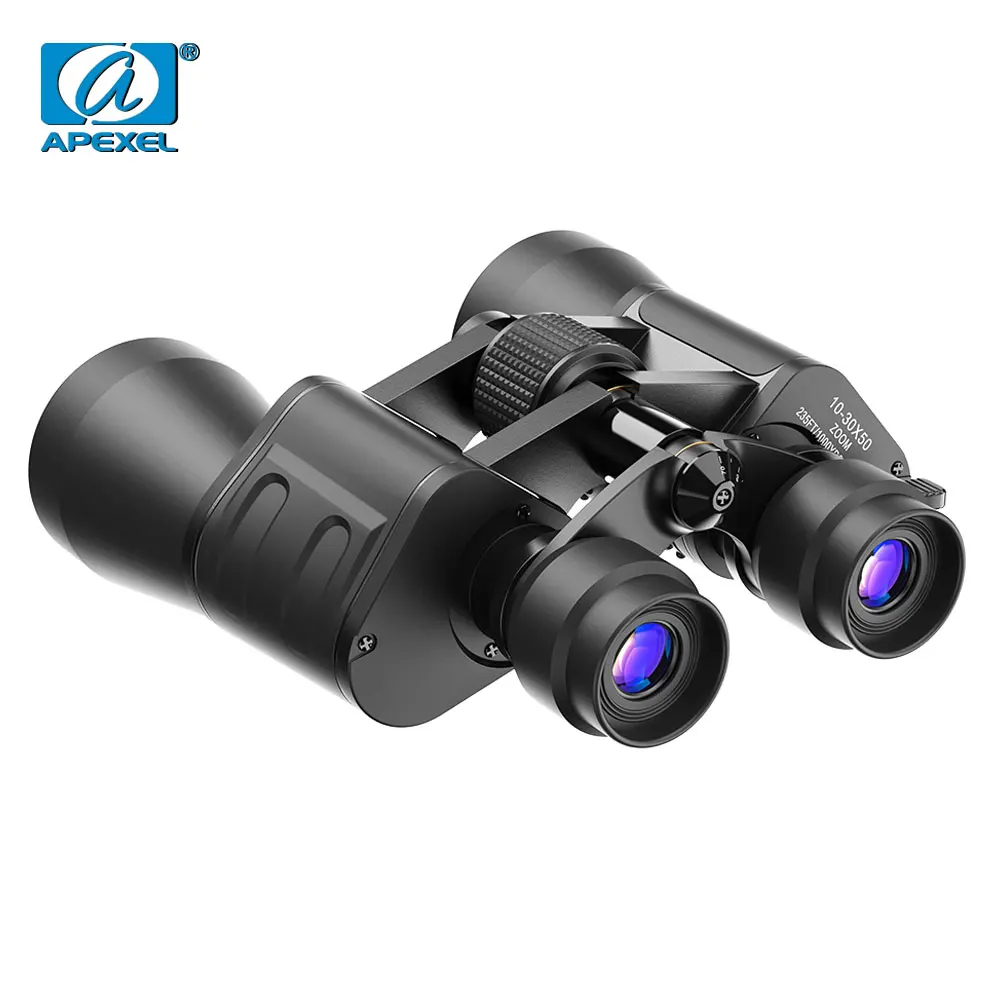 APEXEL Professional 10-30X50 Zoom Binoculars BAK4 Prism High Powered Hunting Telescope for Sport Bird-watching Camping  Sightsee