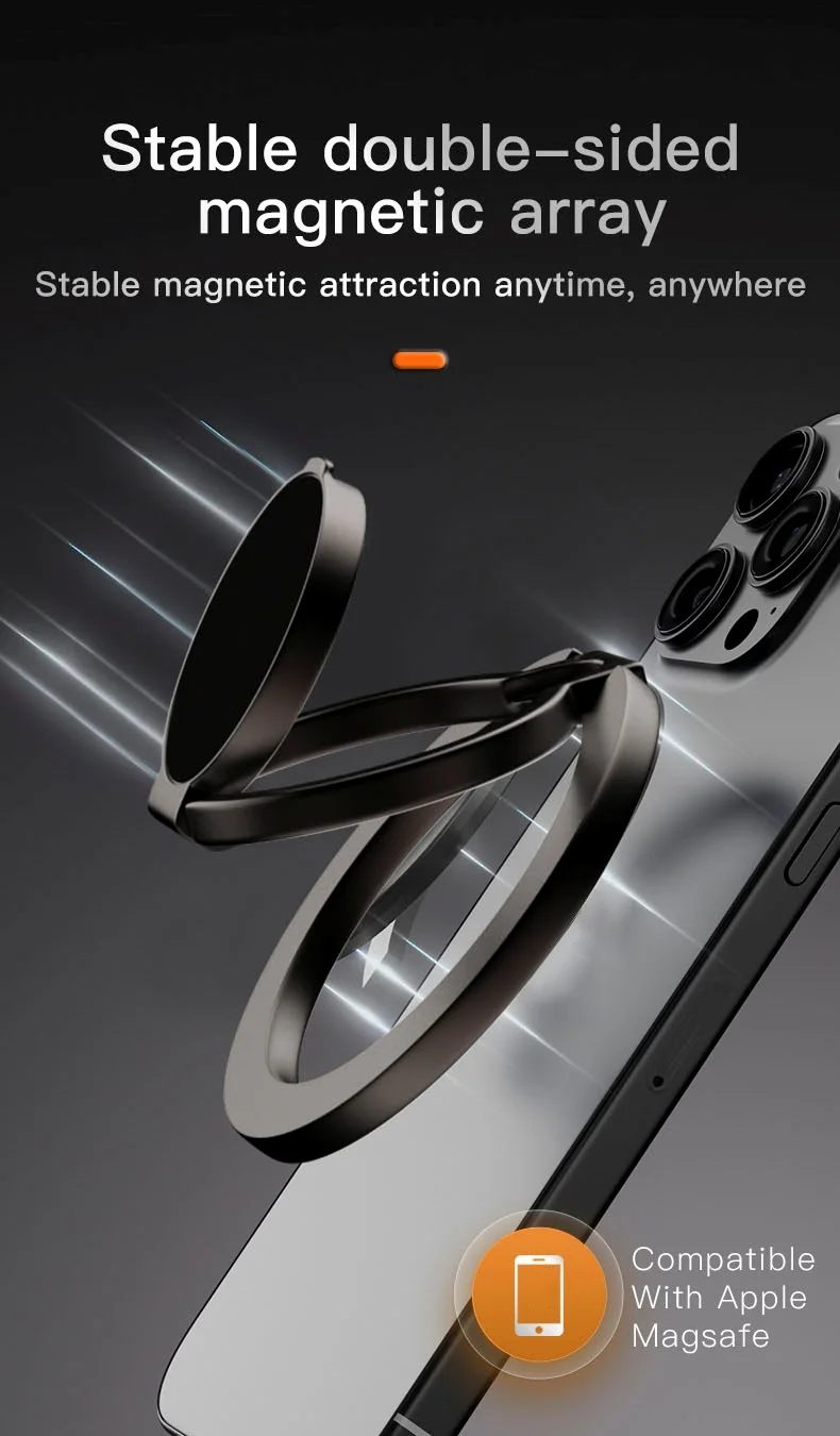 Für Magsafe Handy Griff Doppelseitige Magnetische Ring Telefon Halter Handys Ständer Telefon Zubehör Unterstützung Telefon Grip Tok – Detail 24