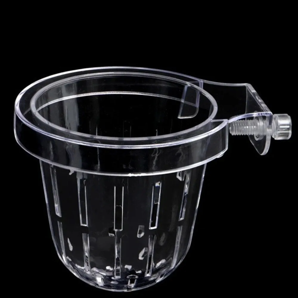 

Transparent Fish Tank Grass Cup Wall Mounted Hanging Aquarium Planting Basket Round Plastic Wall Hanging Pots Terrarium
