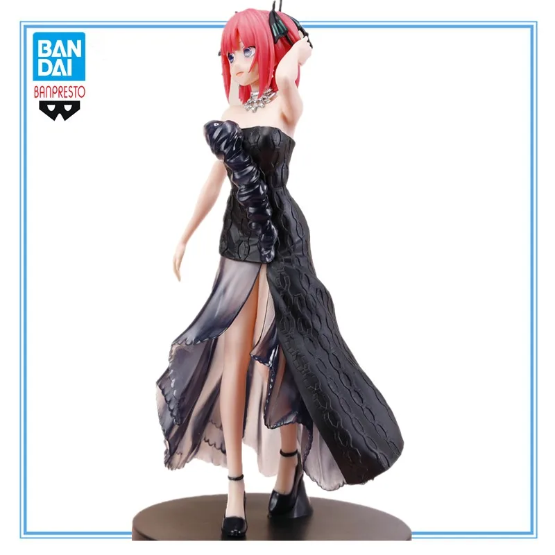 Original Banpresto 18CM Nakano Nino Anime Figure The Quintessential Quintuplets Dress Style Model Doll Collection Birthday Gift