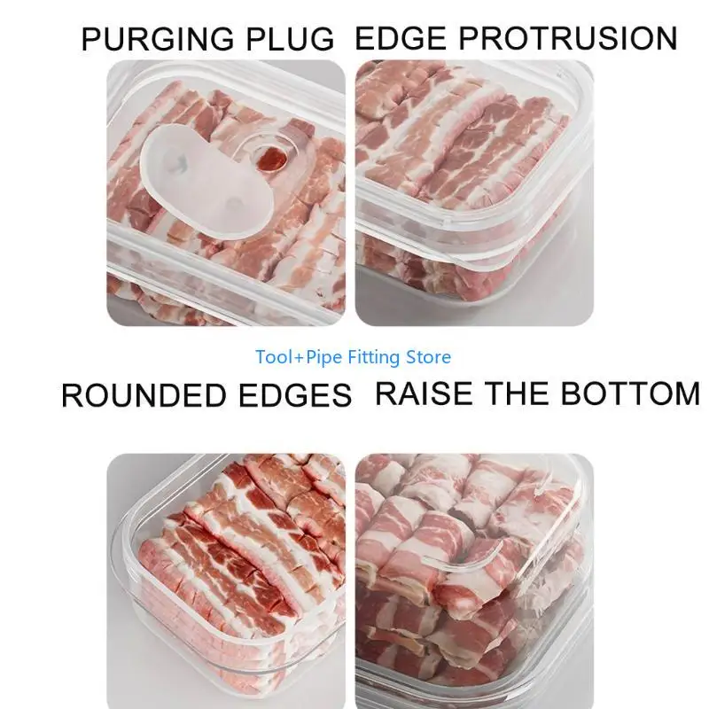 F92B Dishwasher Safe Container with Breathable Cover Multi Section Organiser