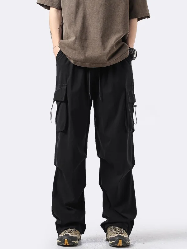 

Mark Fairwe American Sle Свободные повседневные брюки Мужские модные брендовые прямые повседневные брюки с широкими штанинами Qui Dry