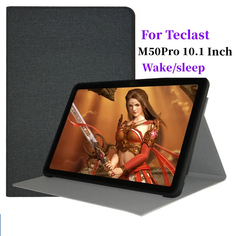 

Folio Book Cover For Teclast M50 Pro Case 10.1 Inch Tablet Folding Stand Funda For Teclast m50hd Soft TPU Back Shell