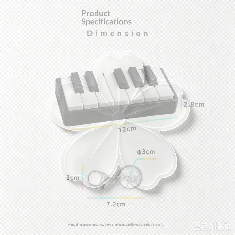3D Printed PLA Piano Keyboard Clicker -Press-Type Relax Fidget Figurine Suitable For Office Desk,Party Games,Musical Key Presse