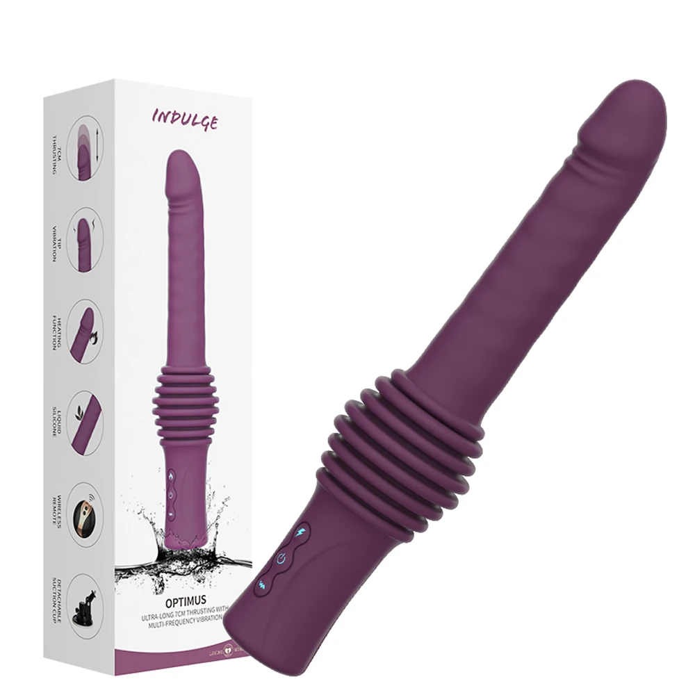 2 In 1 Fully Automatic Telescopic Vibrator 42 Degrees Constant Temperature Deep Vaginal Stimulation G-spot Orgasm Female Sex Toy