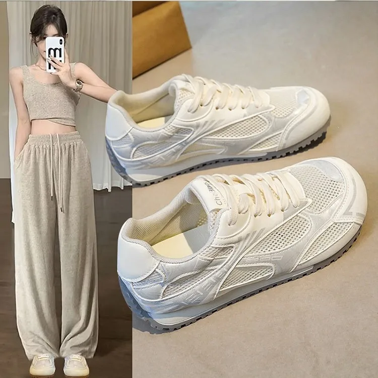 

Popular mesh breathable German training shoes women's spring and summer new thin single sports lightweight white