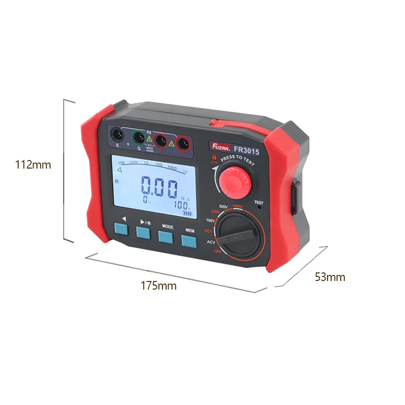 Imagem -02 - Handheld Isolamento Resistência Medidor Alta ac dc Tensão Megâmetro Polarização Index Tester Fr3015 Fr3015e 2500v