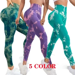 2023 New Tie Dye Yoga Pants Sport Leggings Women Seamless High Waist Push Up Woman Tights Fitness Workout Leggins Gym Clothing