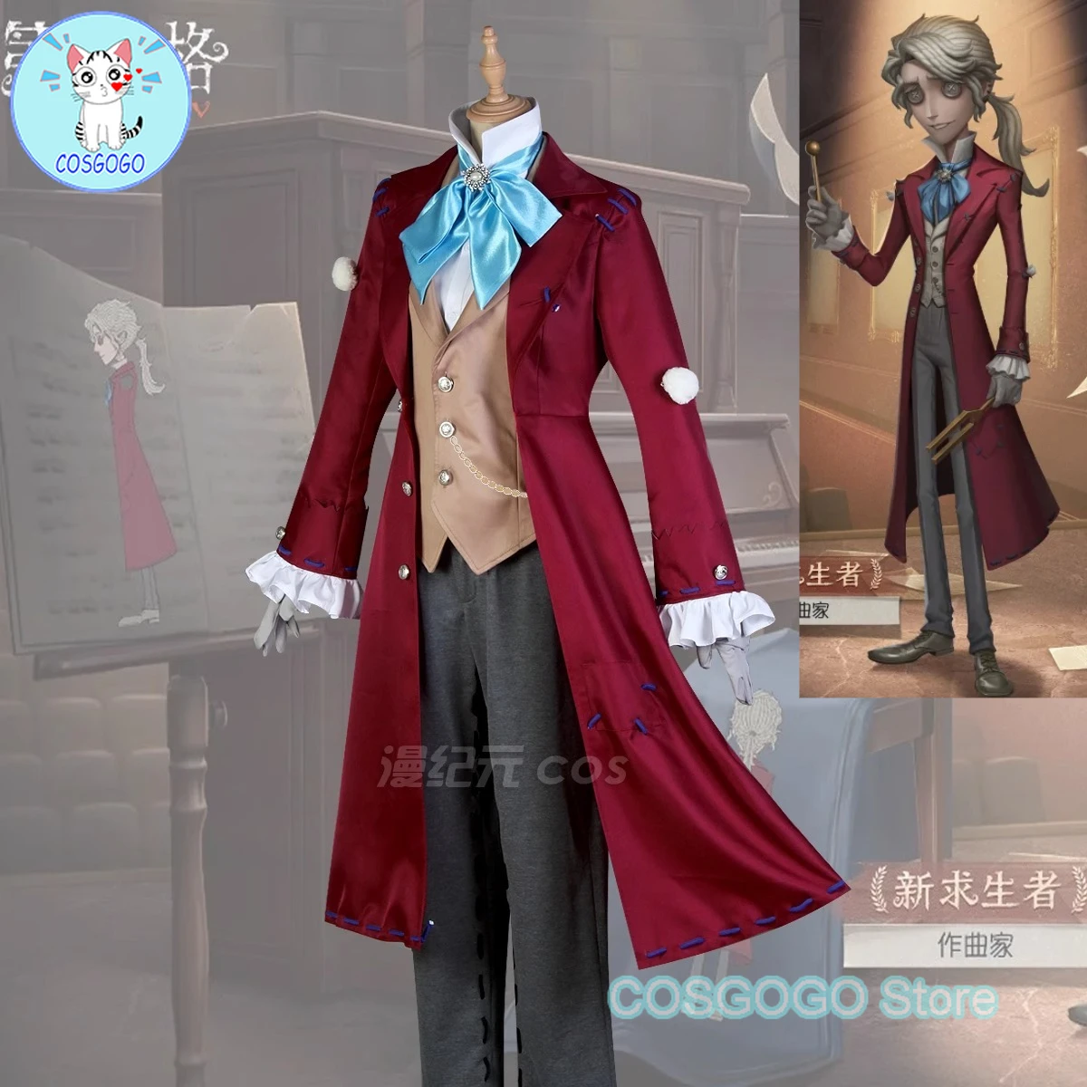 

Composer Fiona Gilman Priestess Cosplay Costume Game Identity V Cosplay [S-2XL] Halloween Plus Size Women Men