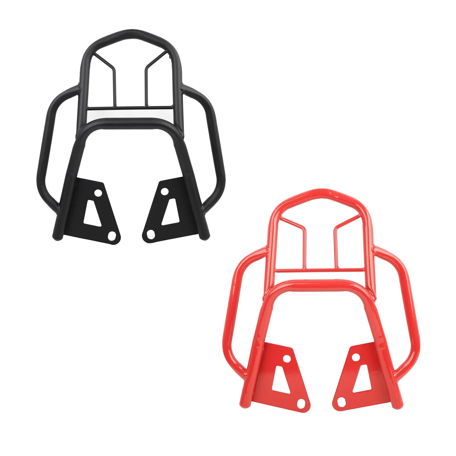 

Motorcycle Rear Luggage Rack with Handrail in Heavy Iron Material Compatible with Honda Grom Msx 125 SF 2013-2016,Black /Red