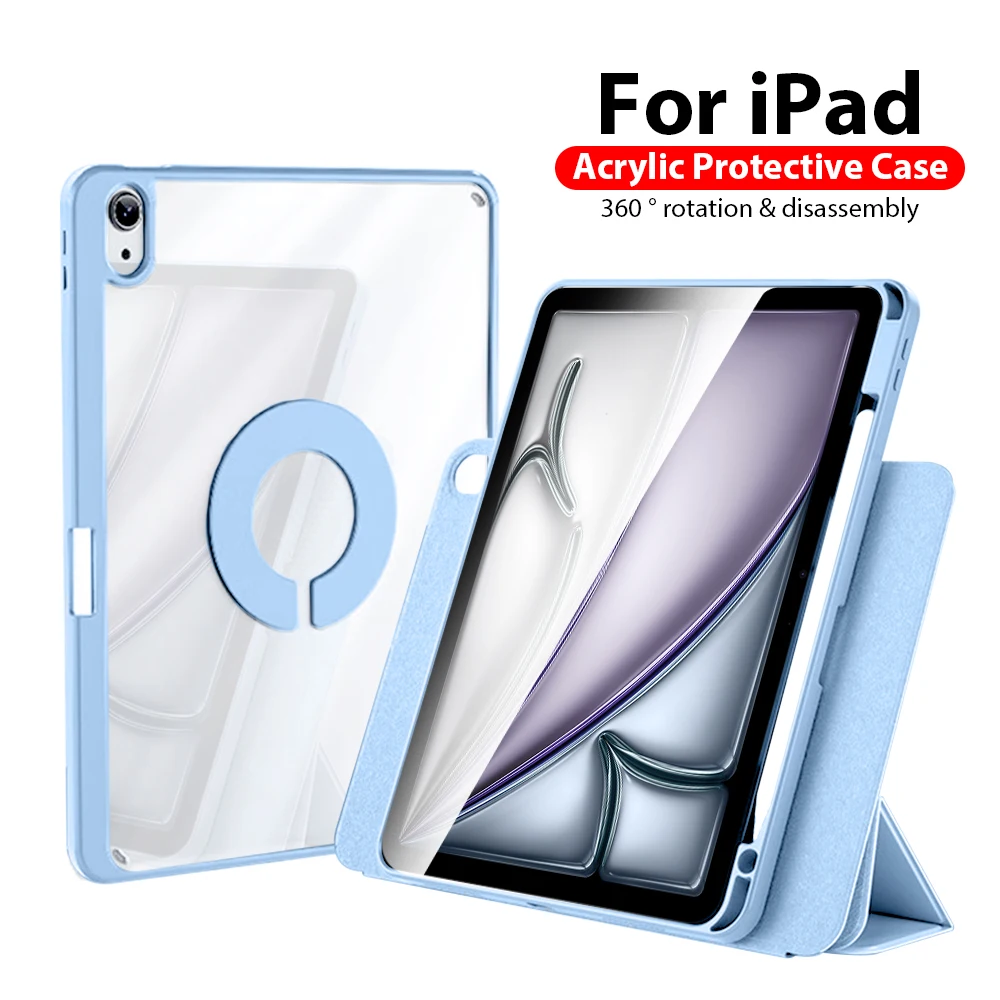 

Чехол с магнитным разделителем для iPad Air 11 13 5 4 M3 2025 Pro 12,9 M4 M2 Funda 10 9 9 10-го поколения A16 10,9 10,2 2024 Cover