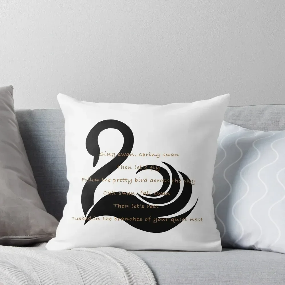 Black Swan Poem Throw Pillow Pillow Case pillowcases for sofa cushions pillow