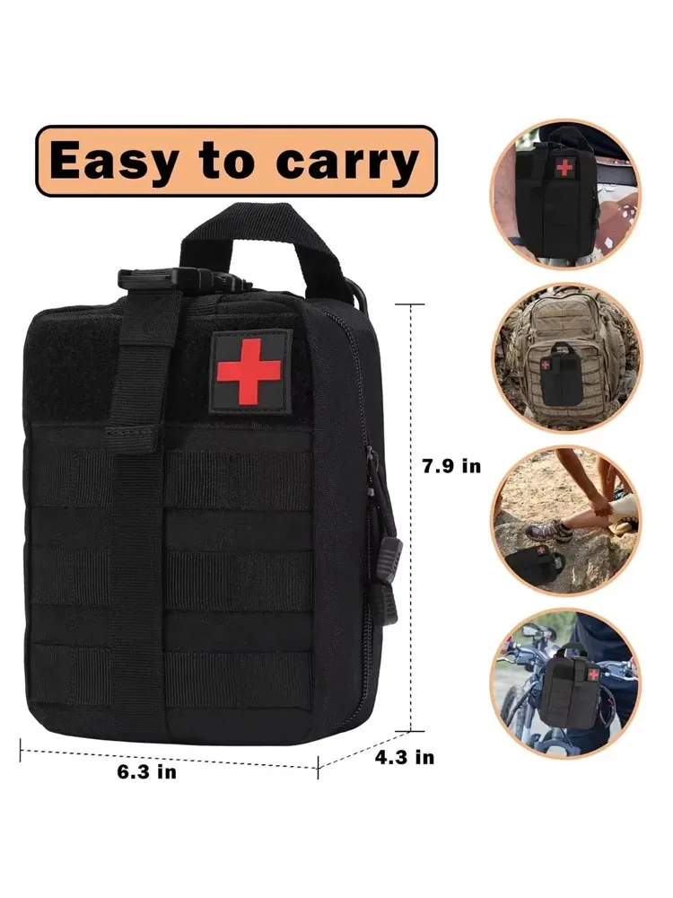 Trousse de premiers secours tactique 1000D, sac IFAK, sac médical détachable, sac de rangement, petit sac médical vide, sac EMT Molle