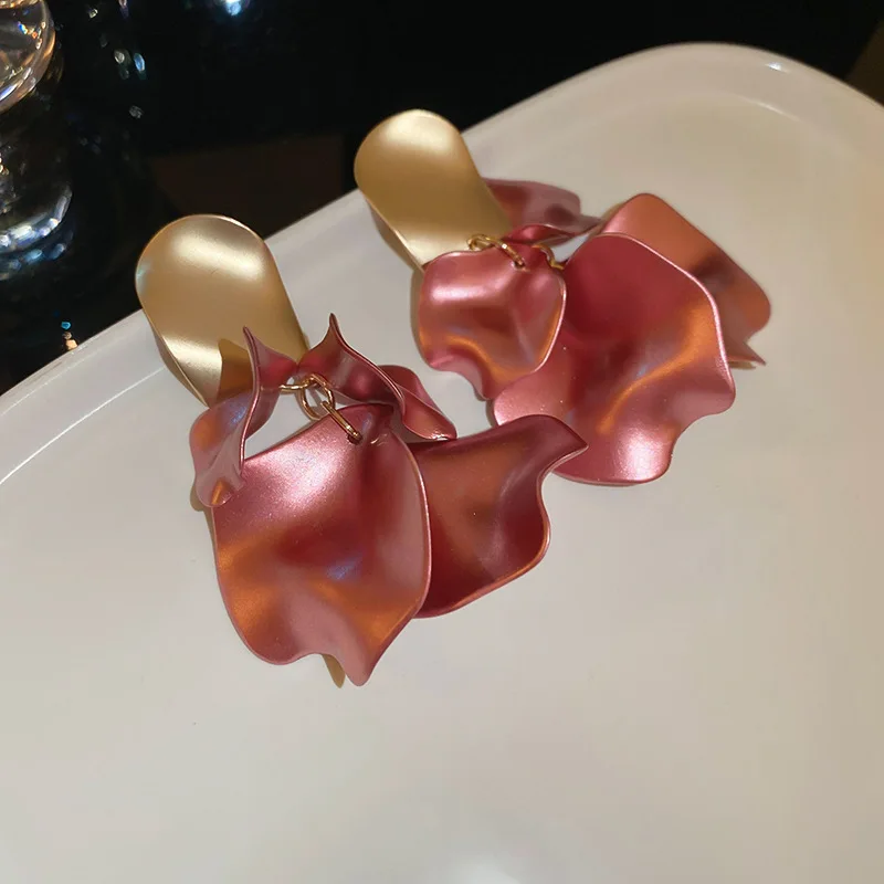Böhmische bunte Blumenohrringe für Damen, modische Blütenblatt-Anhänger-Ohrringe, Party-Tropfenohrringe, Schmuck, Y2k-Accessoires, Bijoux A