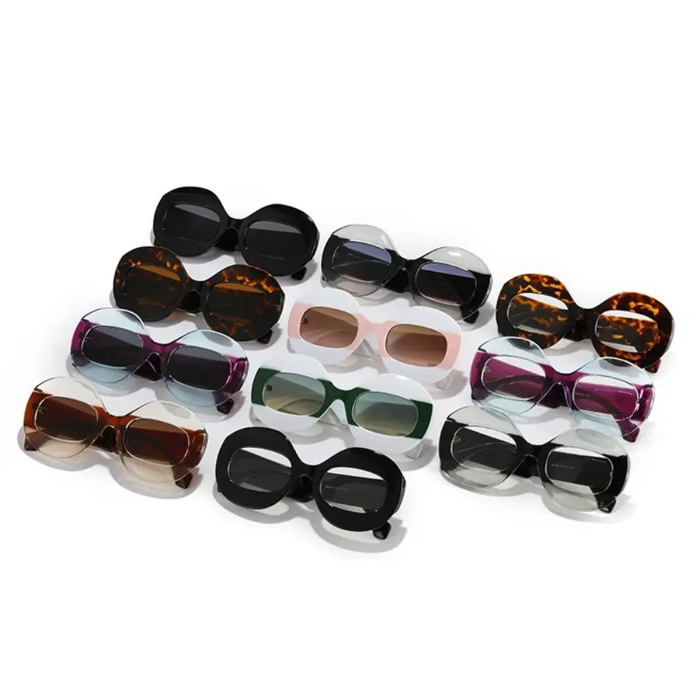 

PC Sunglasses Goggles Gradient Lenses UV400 Big Frames Shades Clear View Block Glare UV Protection Sun Glasses