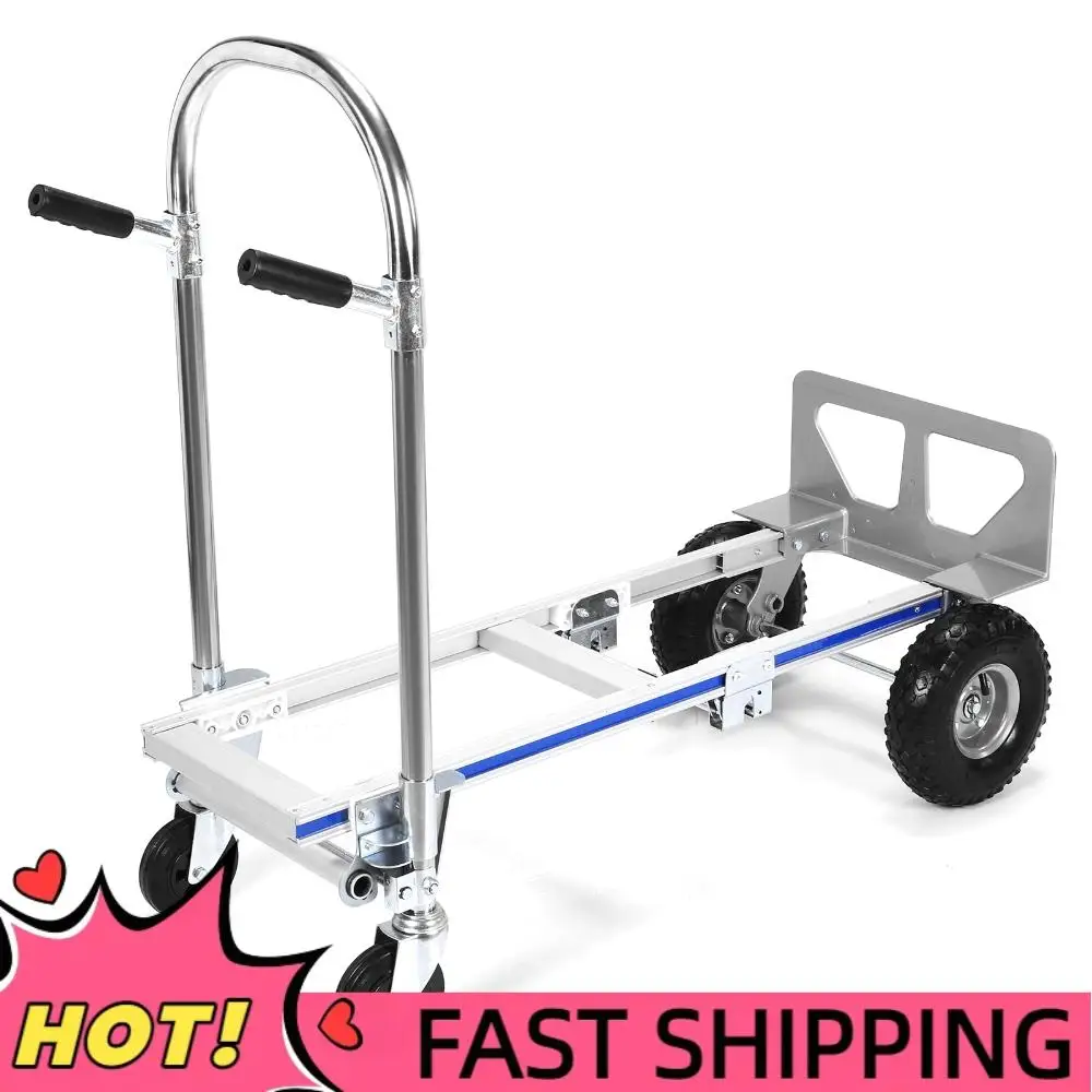 

2-in-1 Utility Dolly Cart Converts with Wheels Aluminum Folding Hand Truck 800LBS Capacity for Construction Warehouse Factories